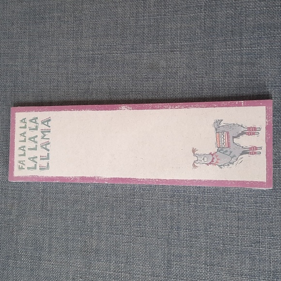 Towel Kitchen Dish Hand Set Magnetic Notepad Set Fa La Llama Holiday Gift NWT - Picture 7 of 8